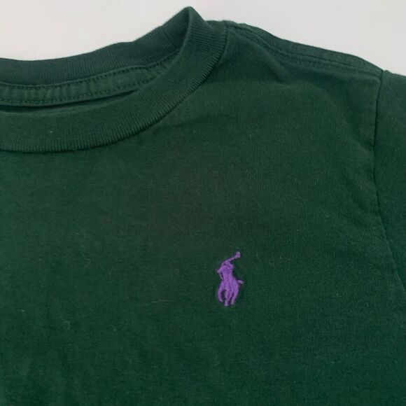 Polo Ralph Lauren T-Shirt Girls 6 Green Long Sleeve Shirt Pony Cotton Jersey Tee - Picture 3 of 8